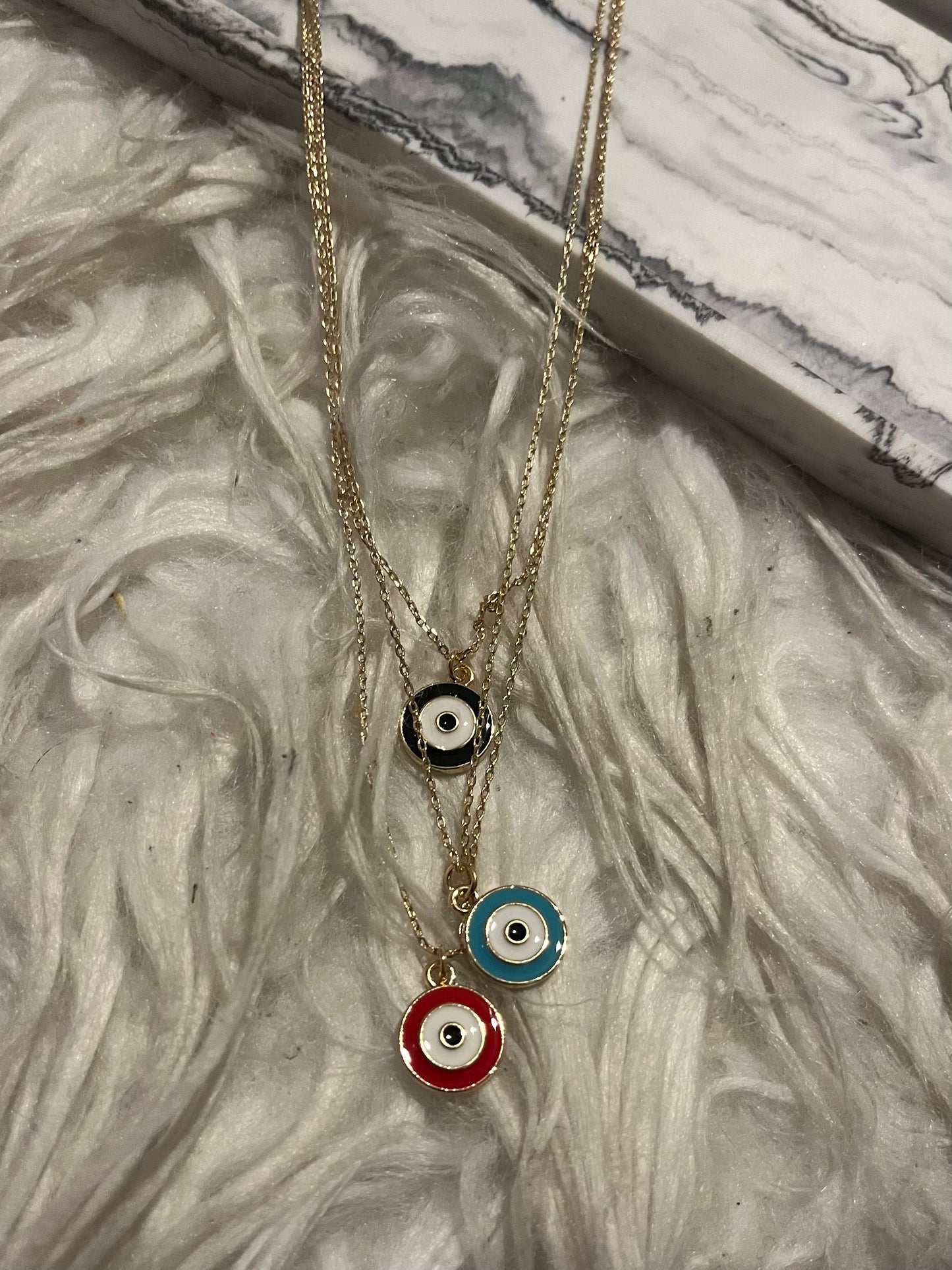 3 set Evil Eye Necklaces
