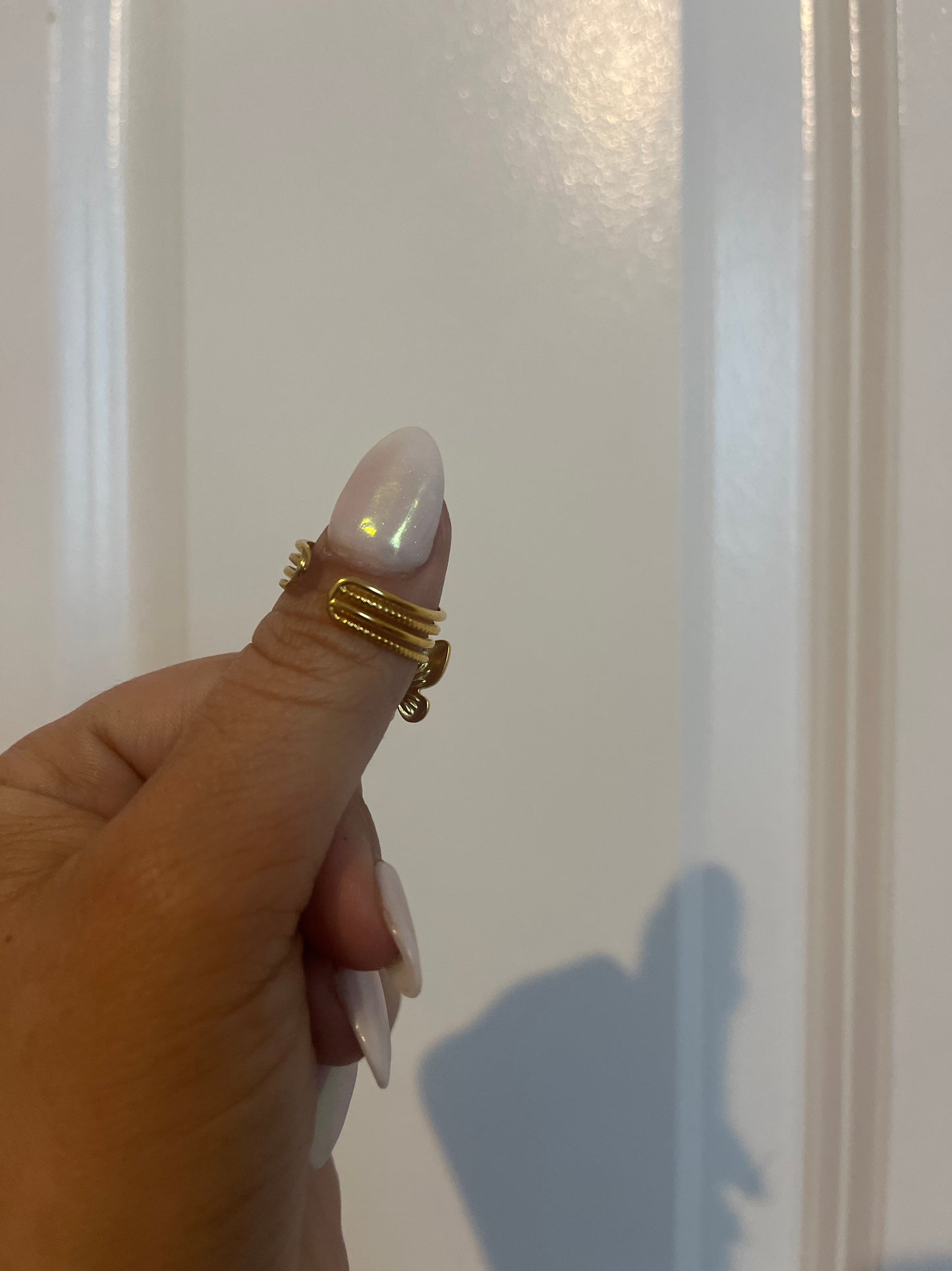 Butterfly Charm Ring with pearl charm