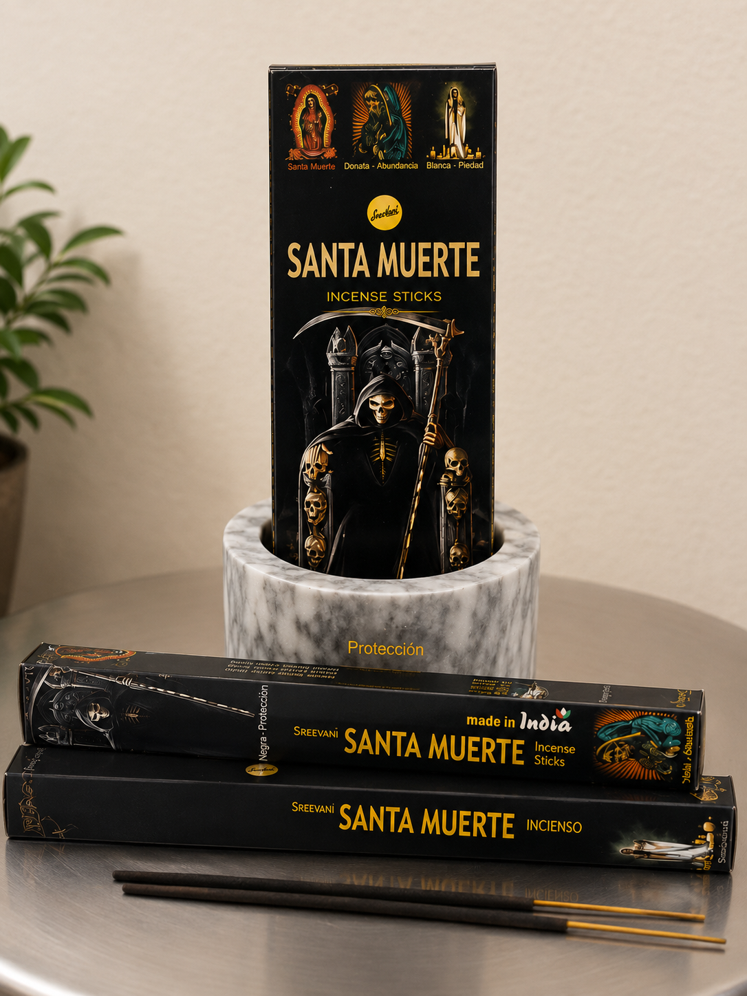 Santa Muerte Incense Sticks – Protección (20 Varitas)