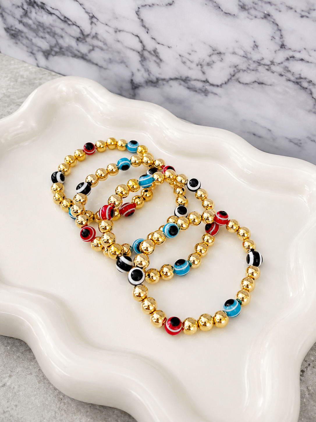 🧿 Colorful Evil Eye Protection Bracelet Stretch