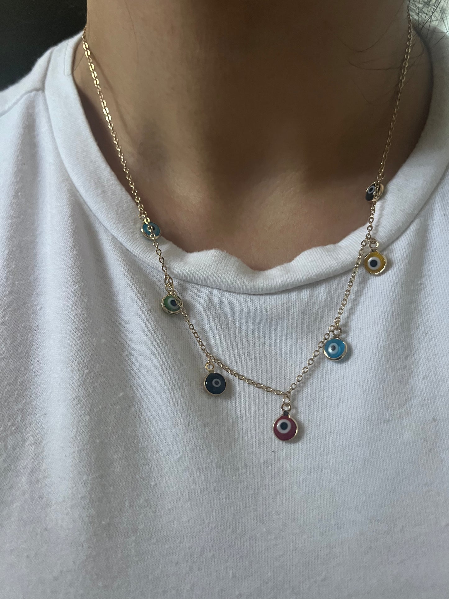 Silver Evil Eye Necklace