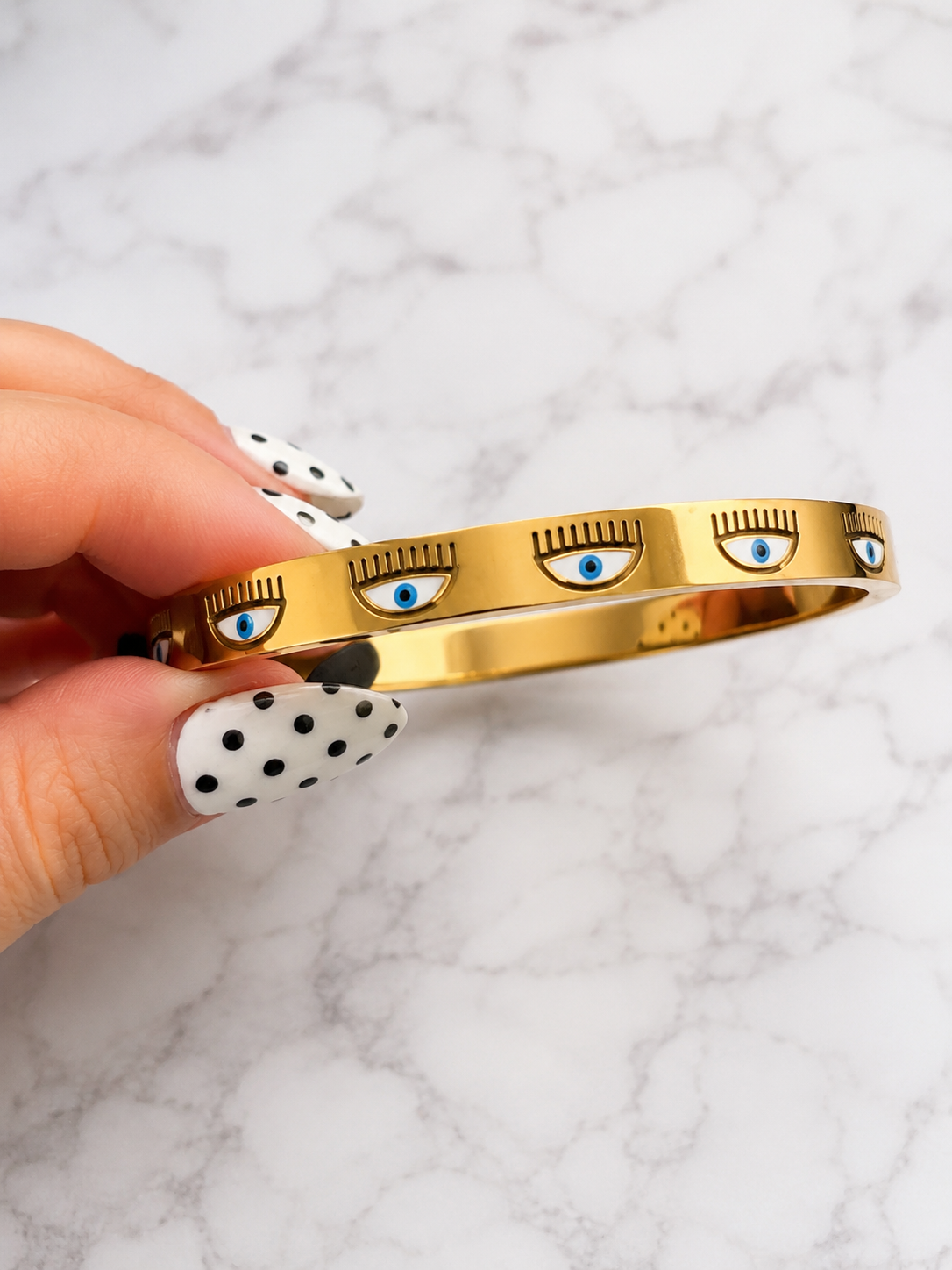 Evil eye Stainless Bangle