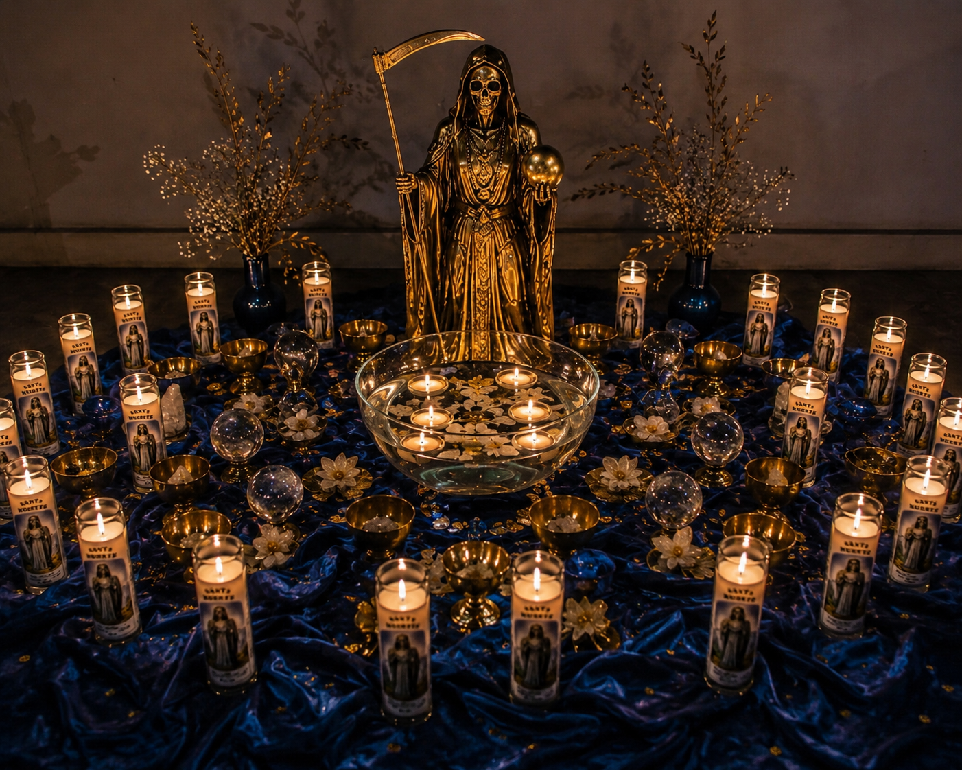 🌕 Ritual Grupal Luna Llena del Esturión con Santa Muerte 💀✨