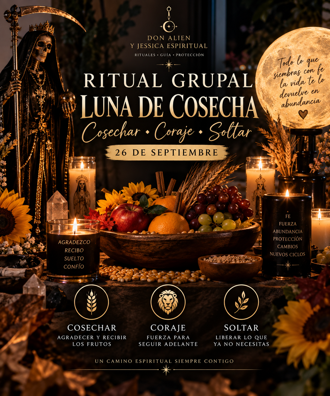 🌕🌾 RITUAL GRUPAL – LUNA DE COSECHA 🌾🌕