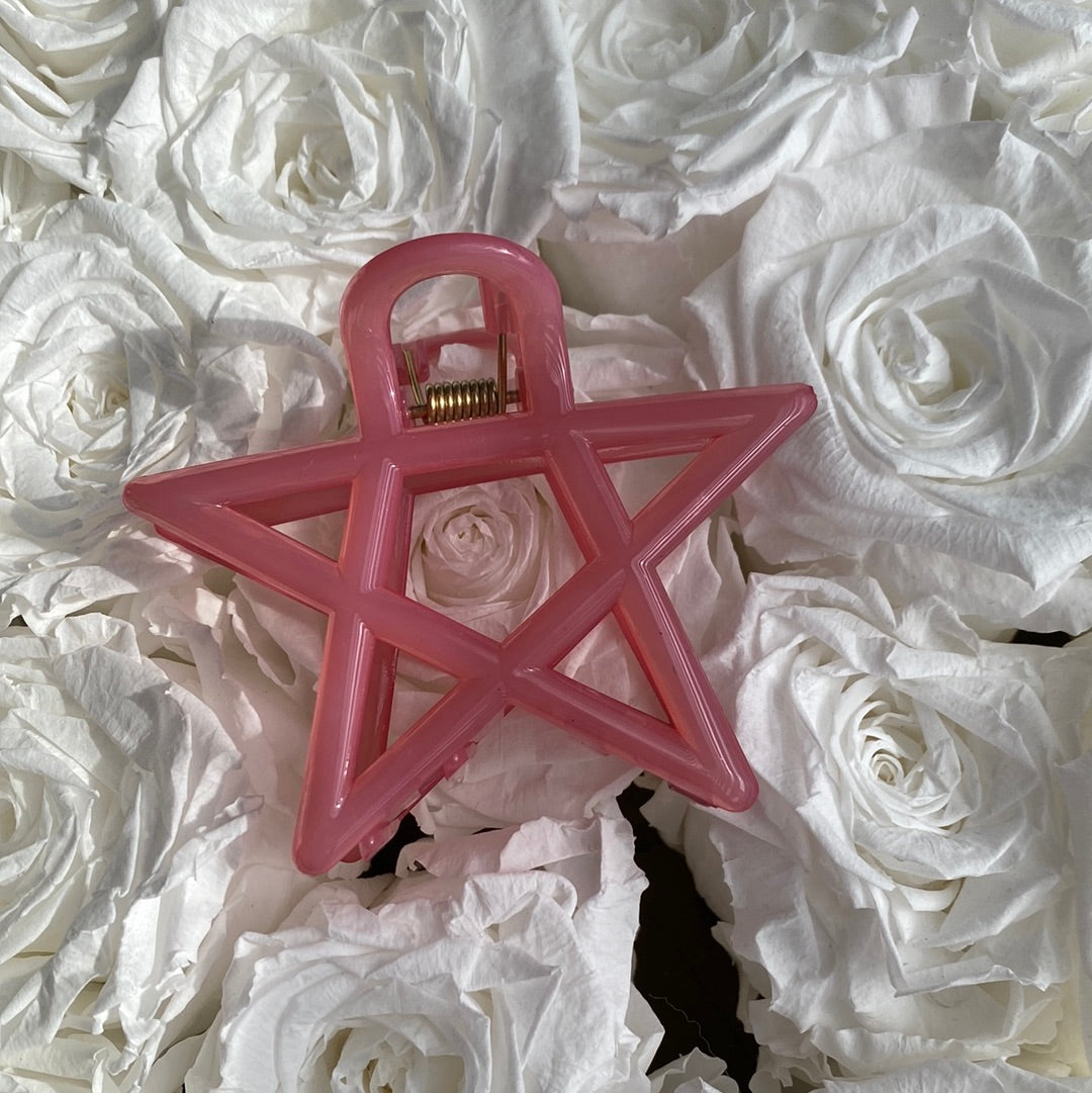 Pink Star Hair Claw/ Hair Clip