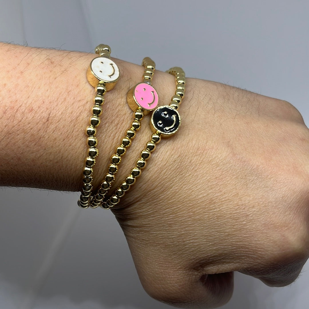 Black Smiley face bracelet