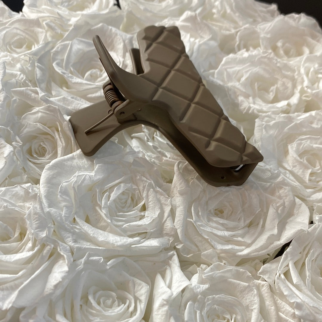 Matte Brown Hair Claw