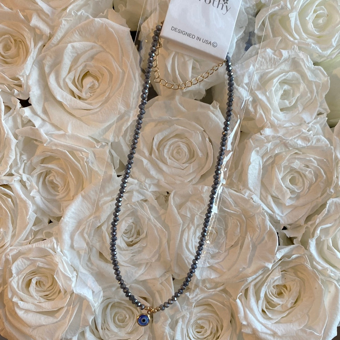 Evil Eye Necklace Blue