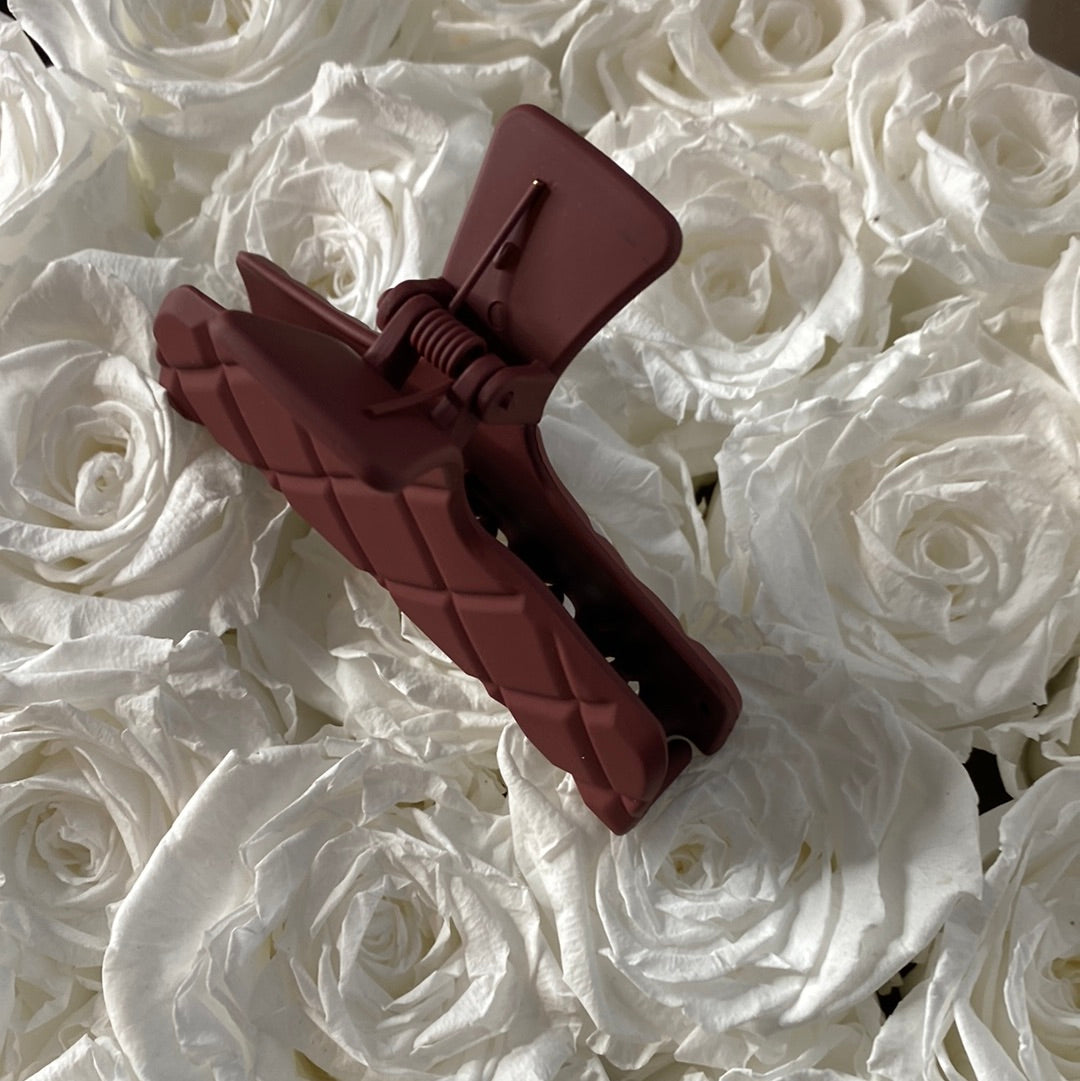 Matte brick red Hair claw