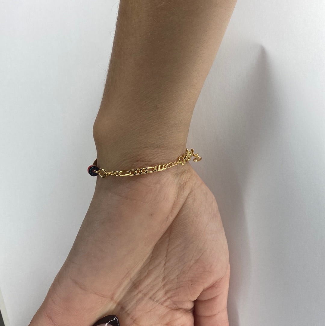 Kids Bracelet with red & black beads Unisex