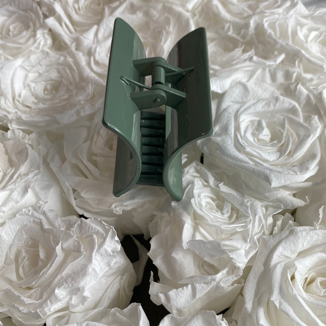 Green Glossy Hair Claw. Hair Accessorie