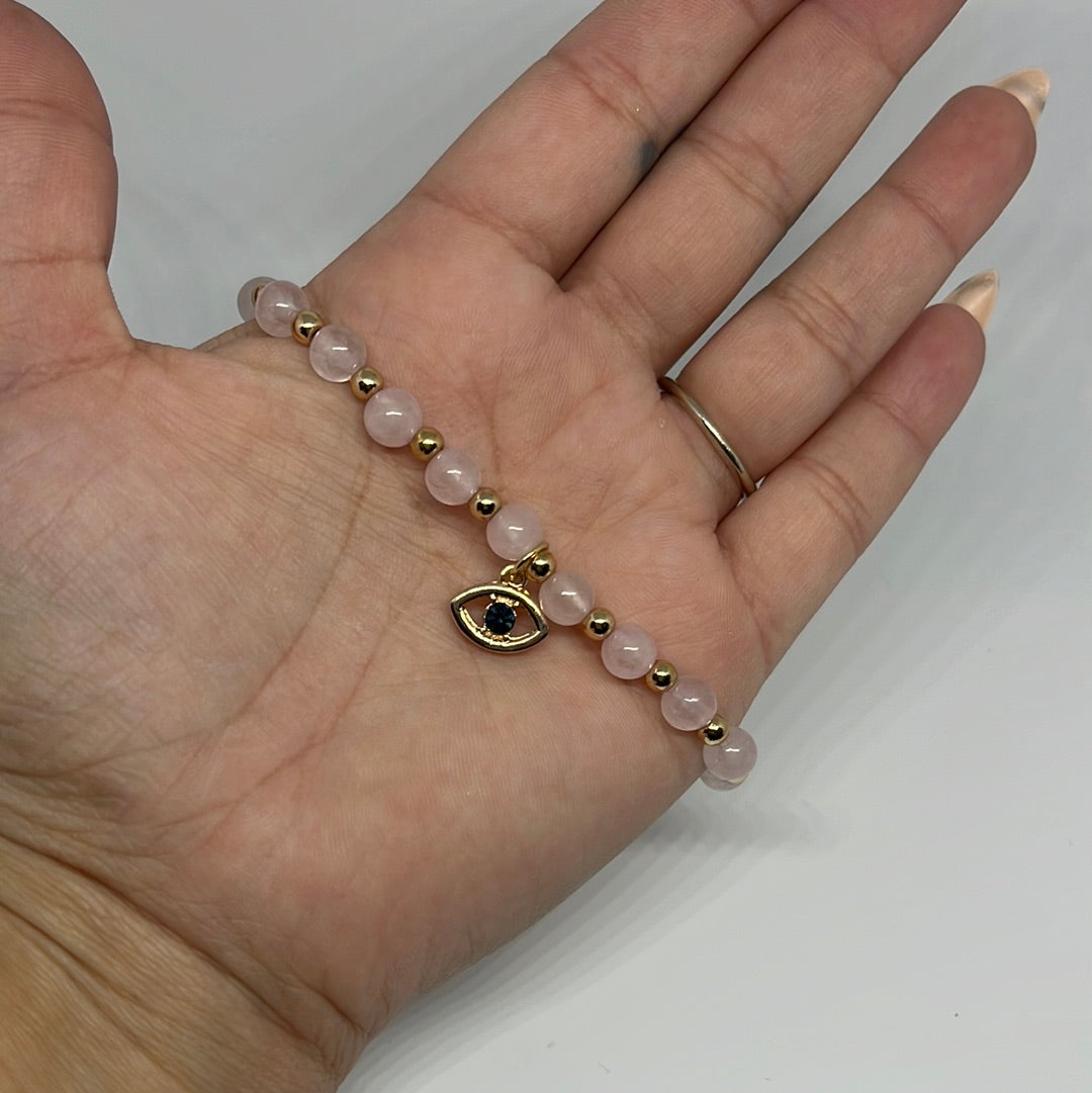 Pink Evil Eye Bracelet