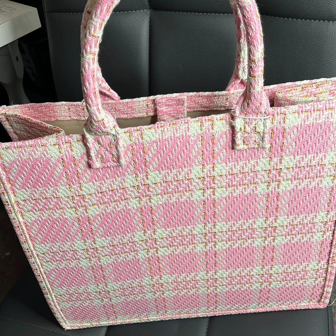 Large pink tote Bag