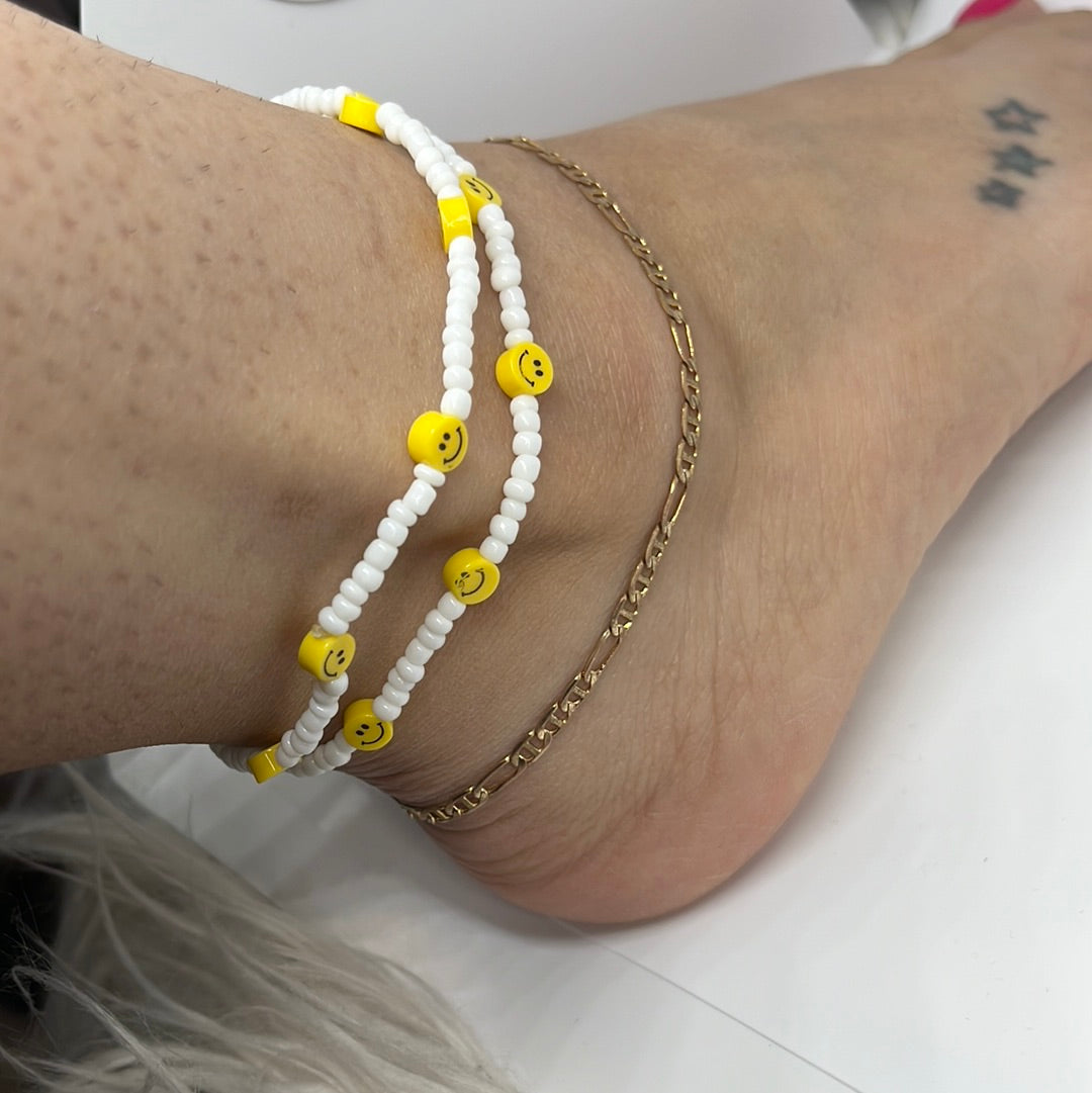 Smiley face Anklets/ Tobilleras