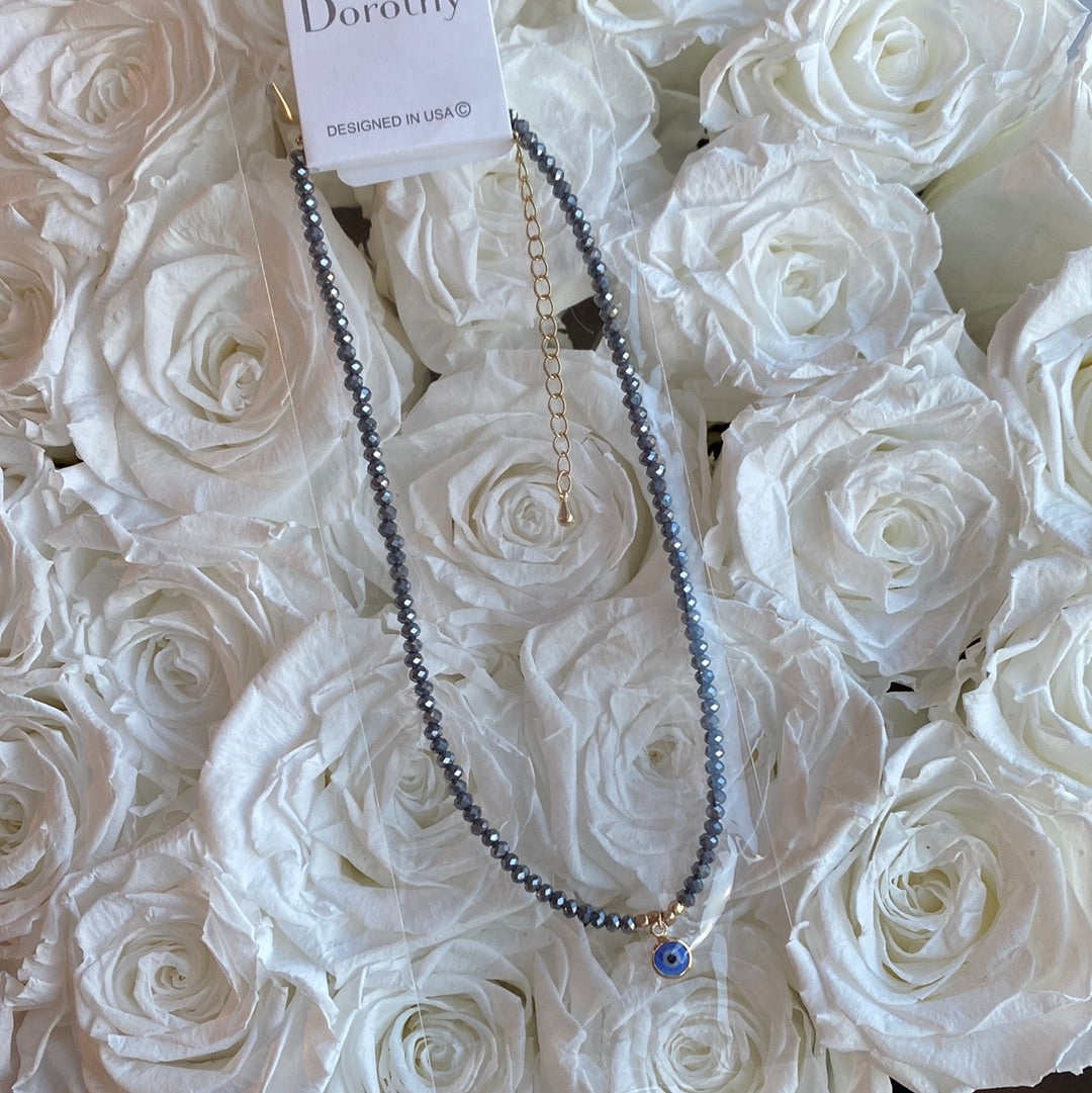 Evil Eye Necklace Blue