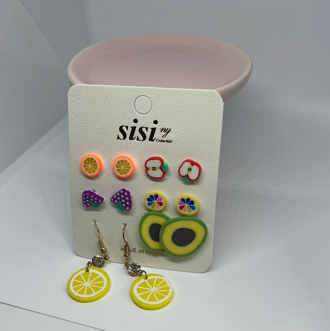 Set of Fruit earrings