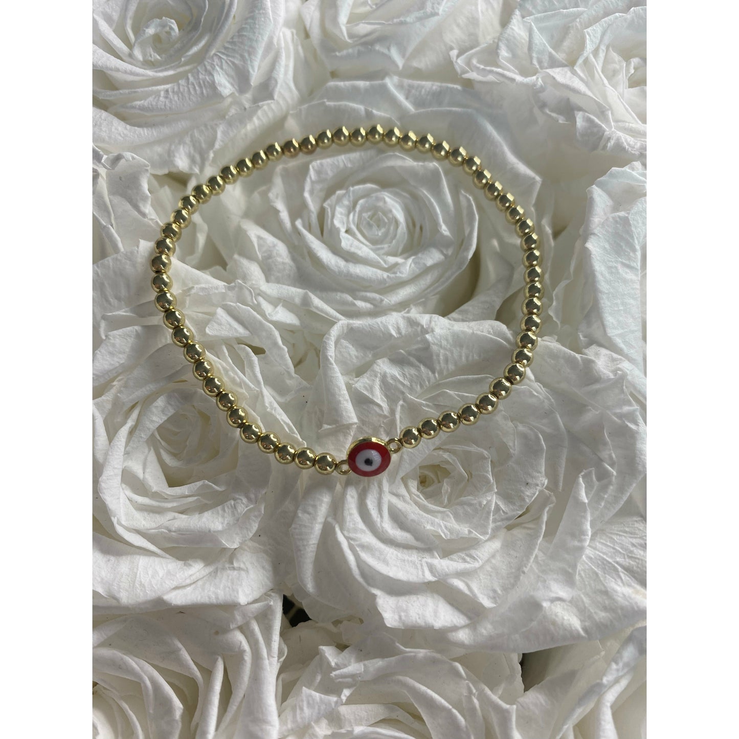 Red & Gold Evil Eye Bracelet