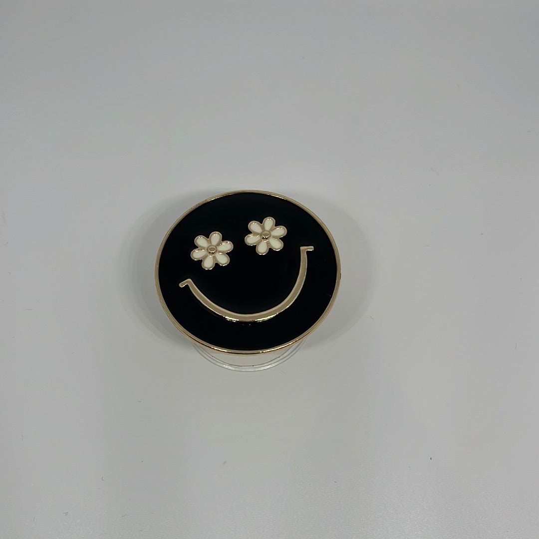 Black and Gold Smiley pop grop