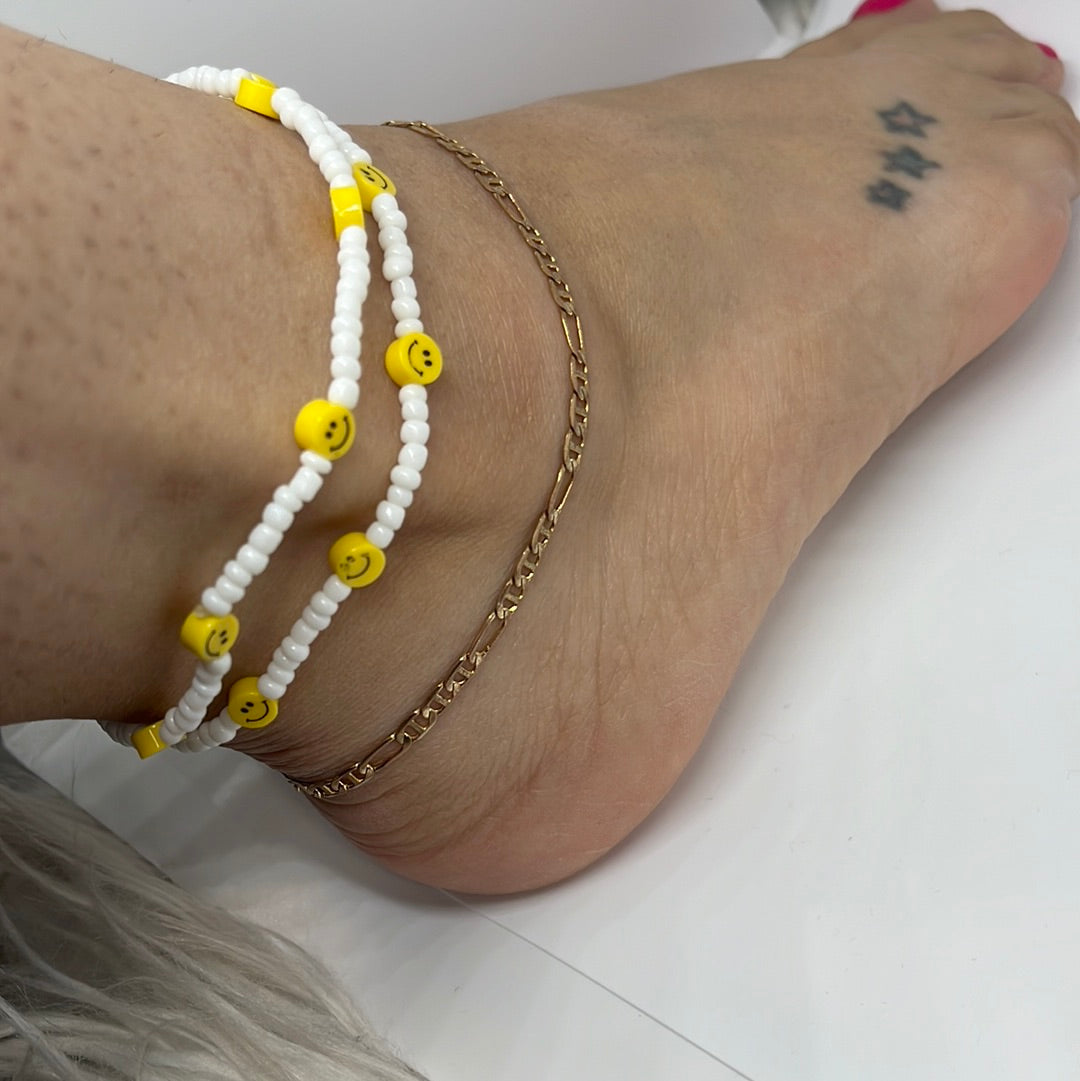 Smiley face Anklets/ Tobilleras