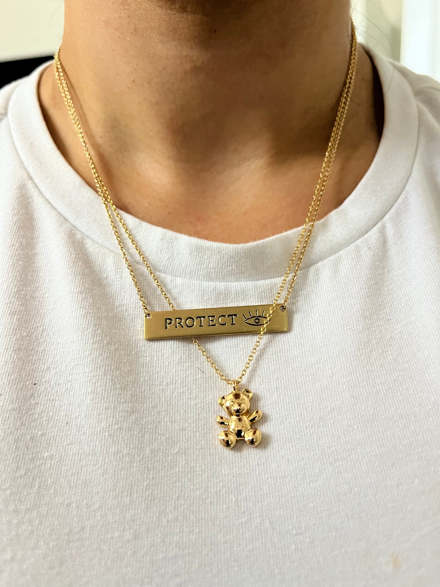 Gold Bear Necklace