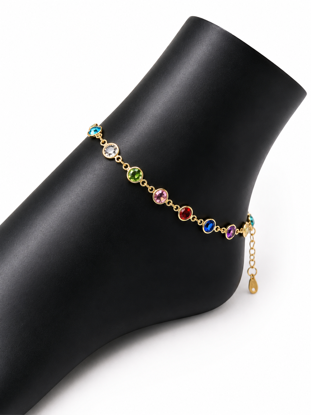Tobillera Multicolor con Cristales