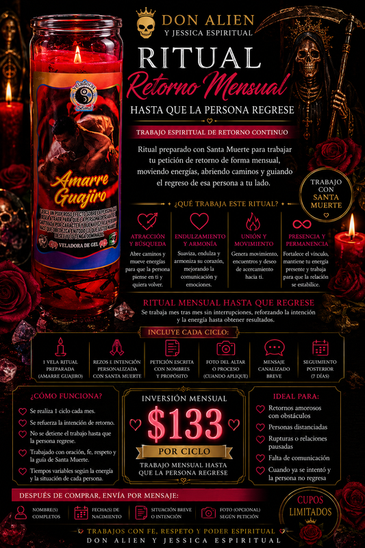 🖤✨ Contrato Mensual de Retorno y Movimiento Amoroso ✨🖤 mensual hasta que su persona regrese.