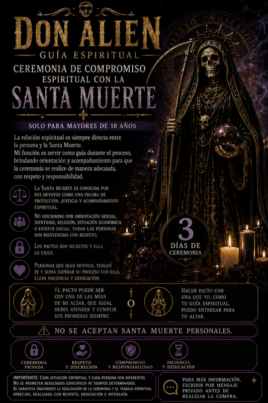 Pacto Ceremonia de Compromiso Espiritual con la Santa Muerte