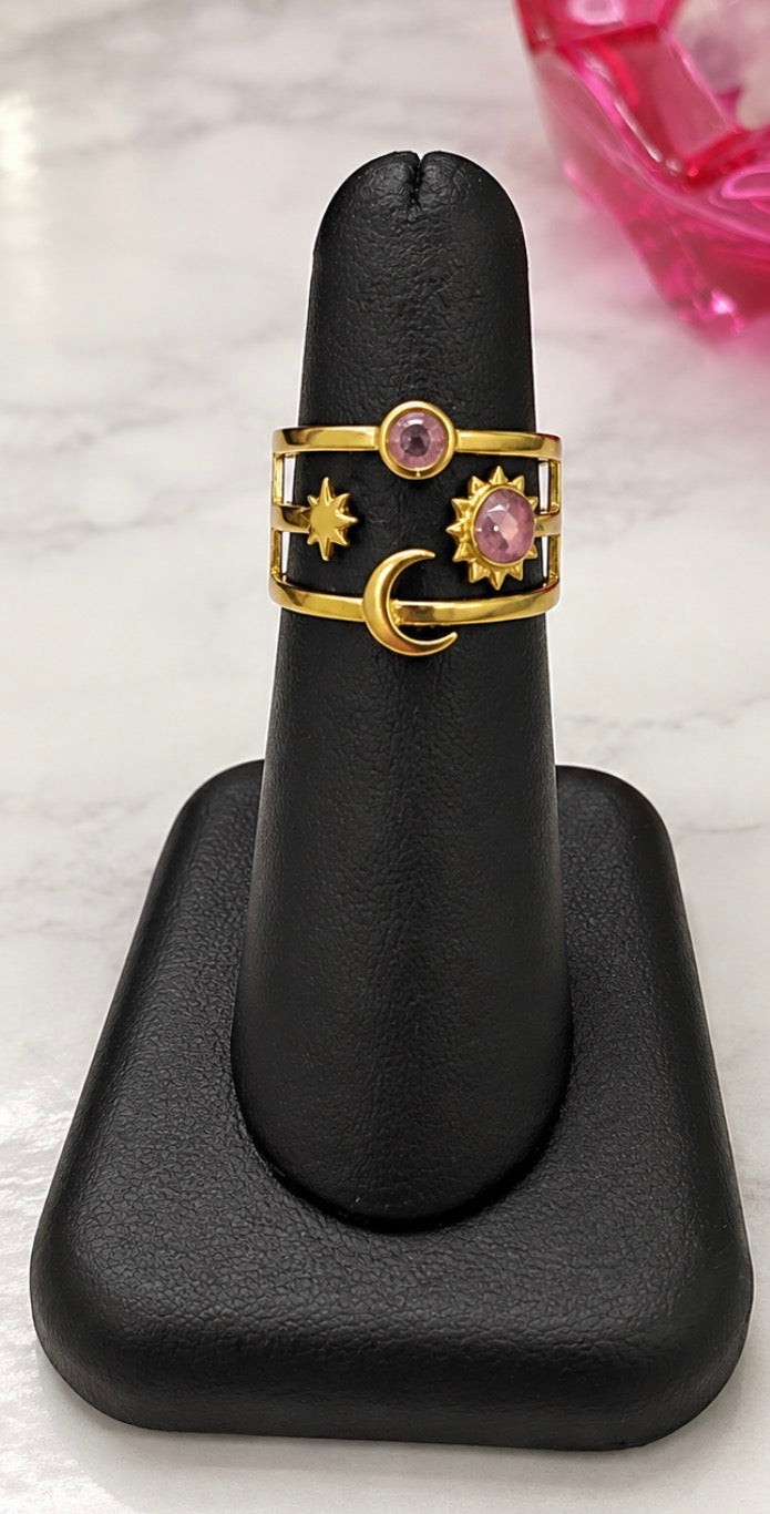 Anillo Dorado Celestial a Adjustable