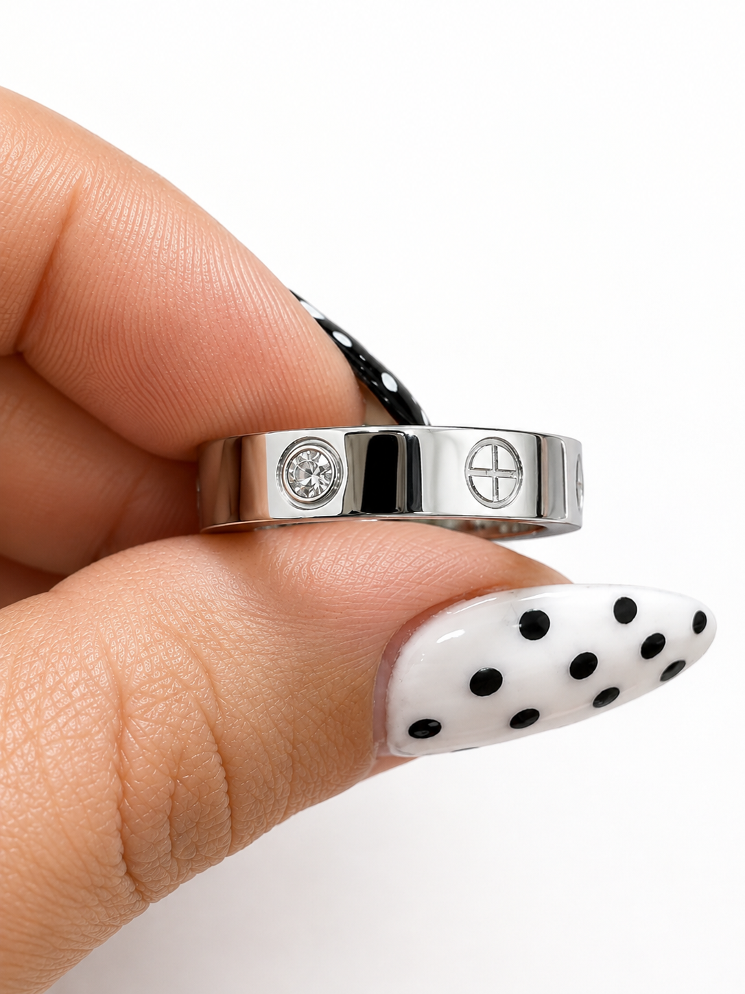 Silver Screw Band Ring