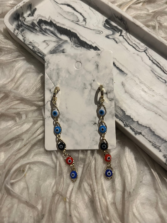Evil eye earrings