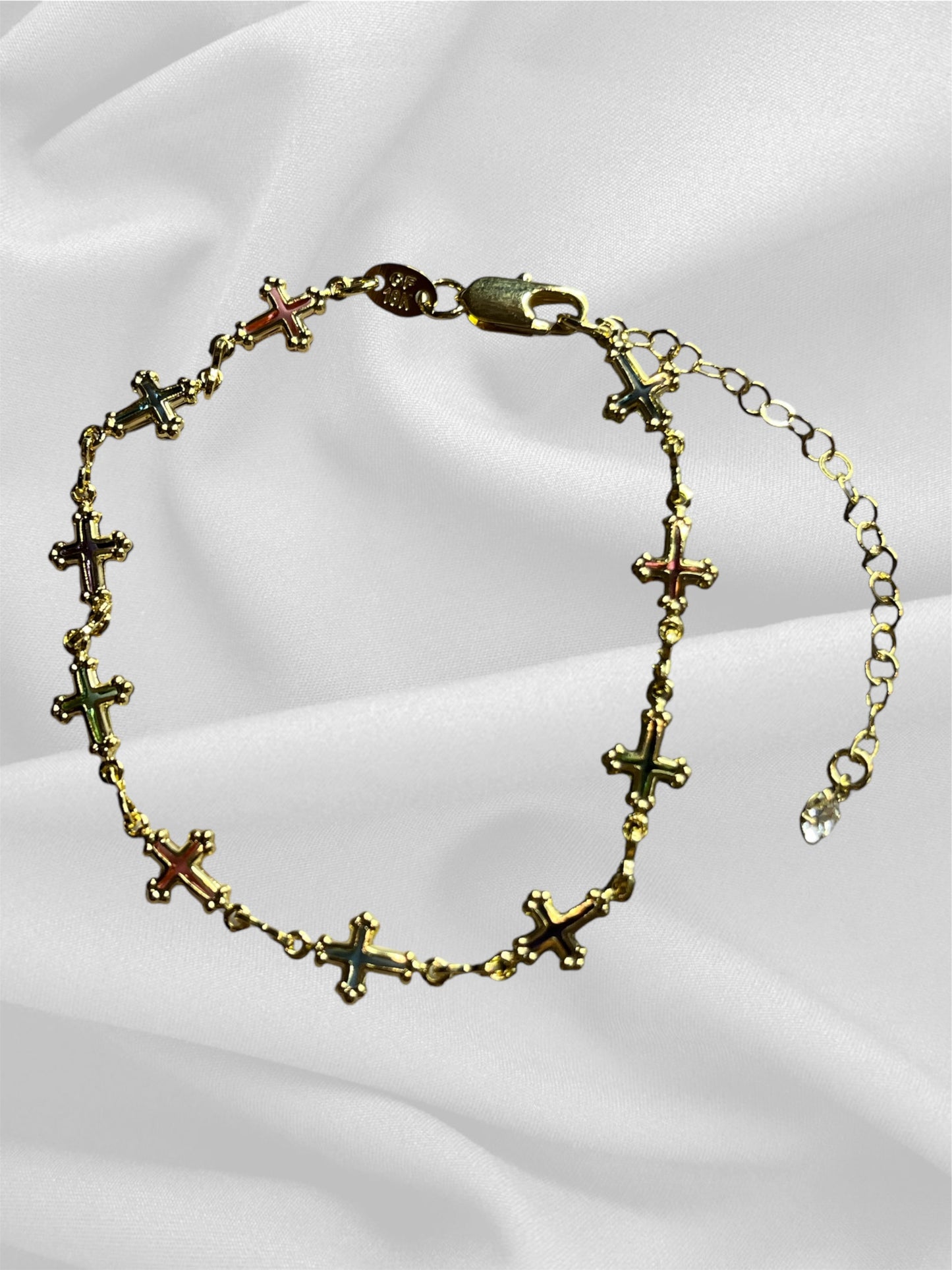 Multi color Cross Bracelet