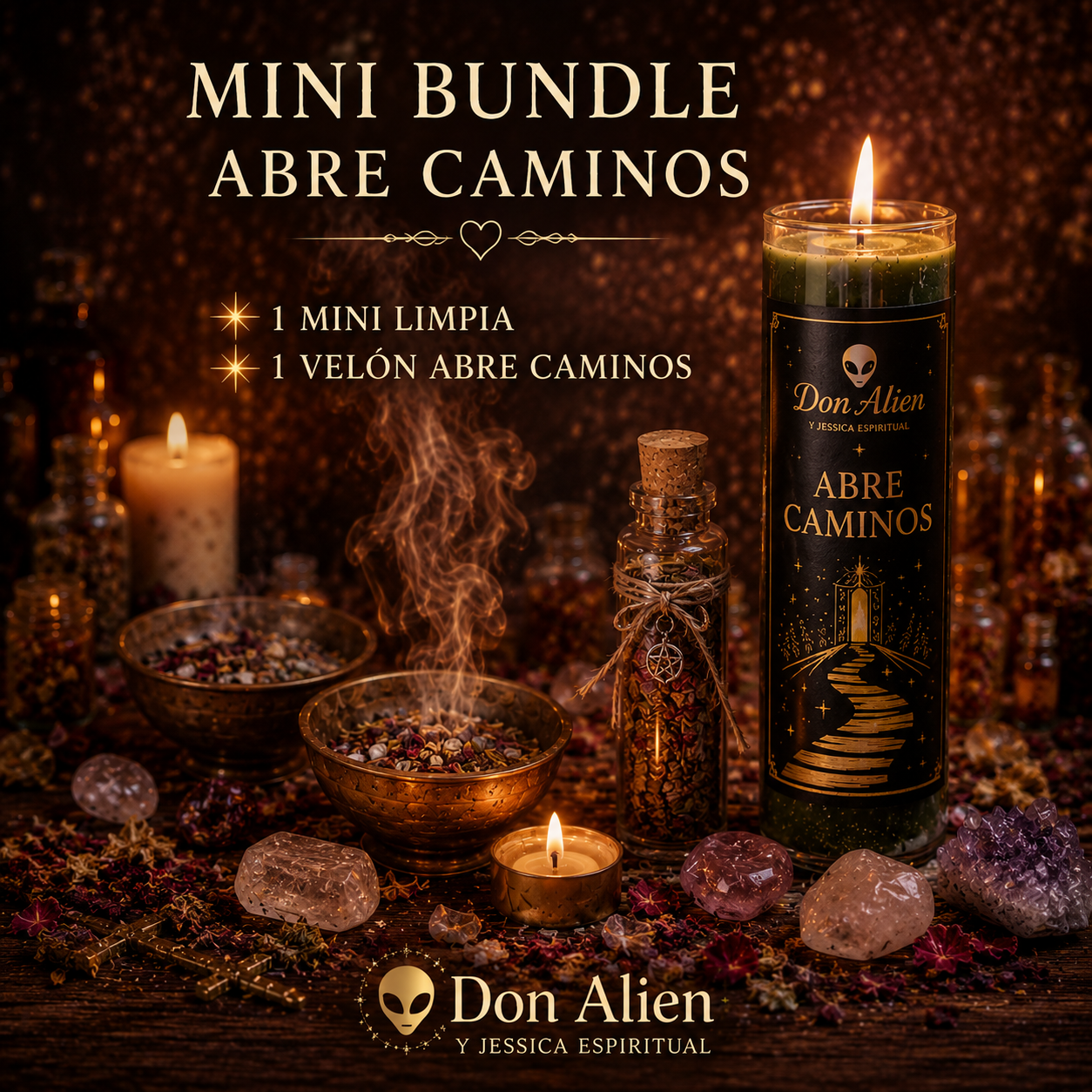 ✨ Mini Bundle 1 Velon Abre Caminos y 1 Mini Limpia ✨