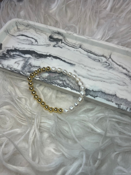 Gold & Pearl Bracelet