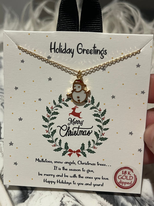 Snowman necklace