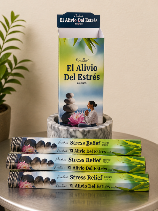 Incienso El Alivio del Estrés
(20 varillas de incienso por paquete)