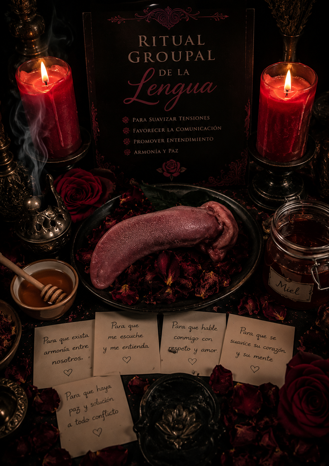 👅🖤 Ritual Groupal de la Lengua para Enemigos 👅