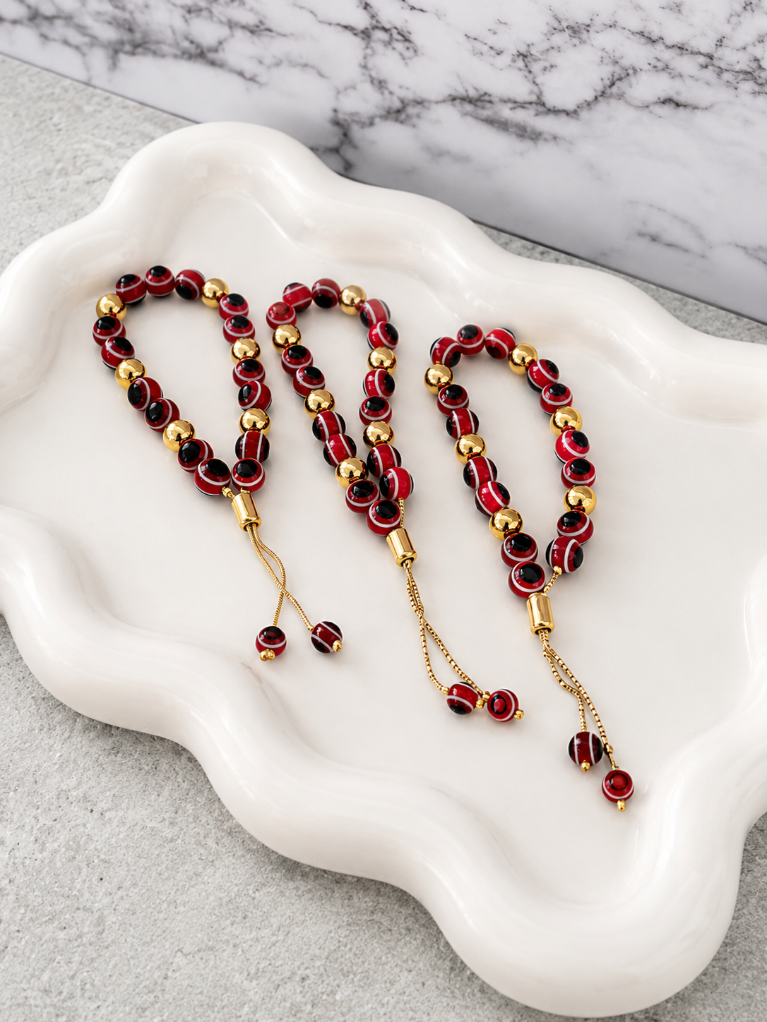 ❤️ Pulsera Ojo Turco Rojo Ajustable