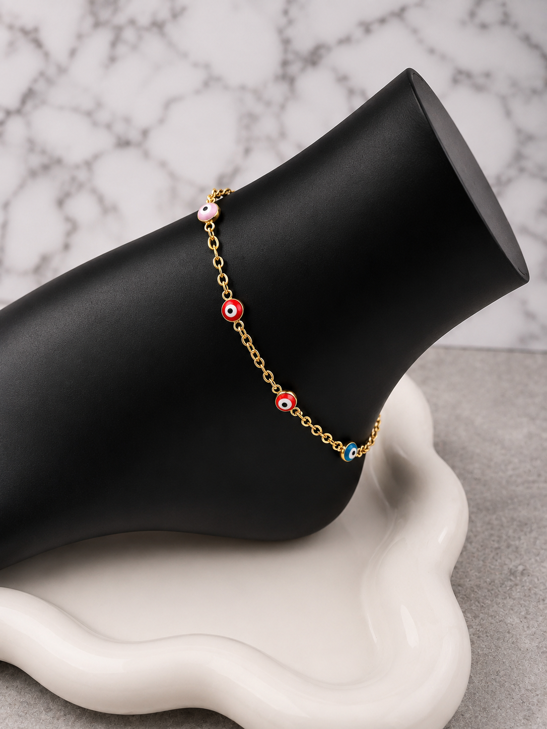 Multicolor Tobillera Evil Eye