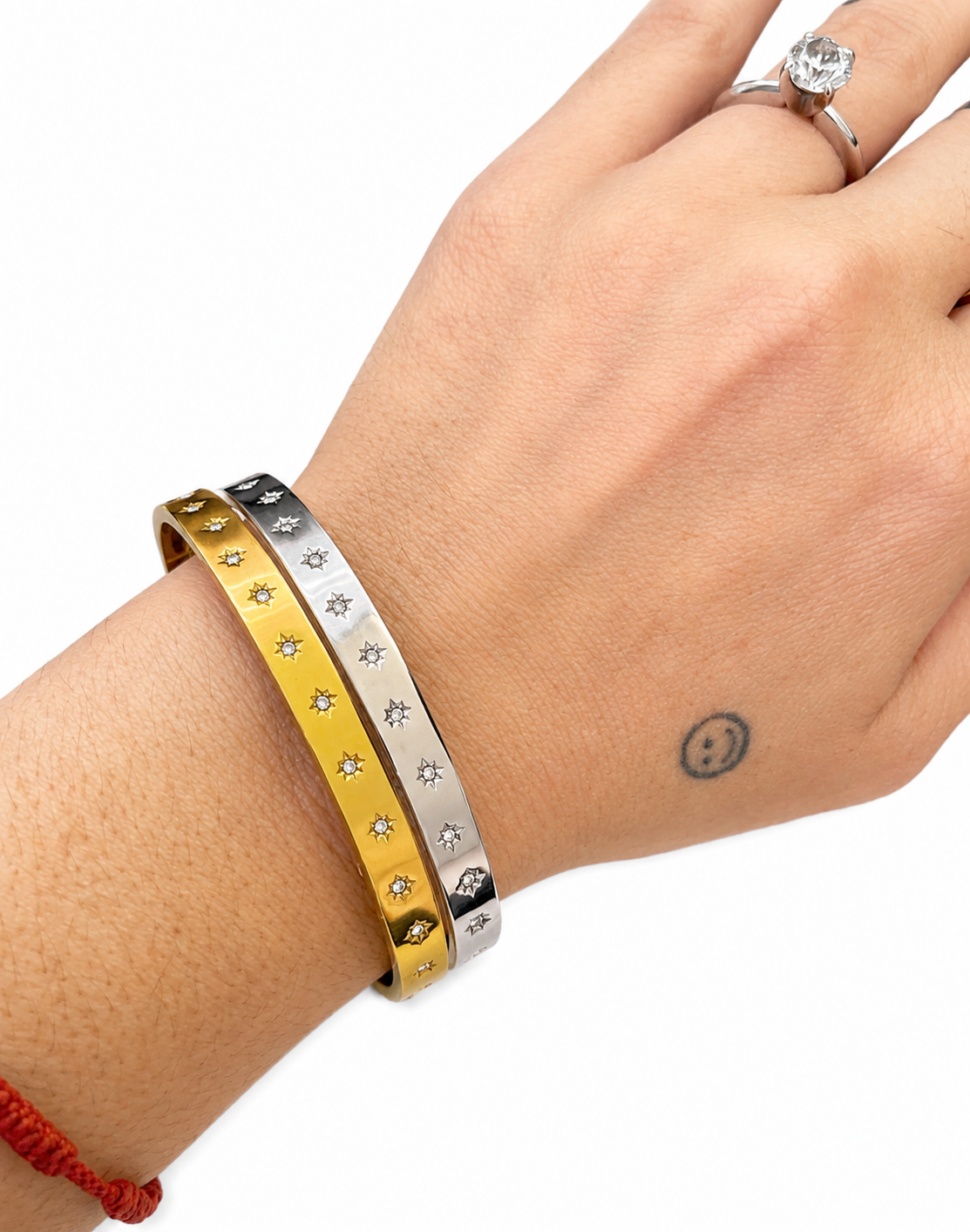 Starburst Crystal Bangle Bracelet