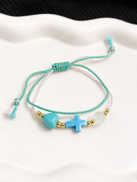 🩵 Pulsera Cruz Celestial