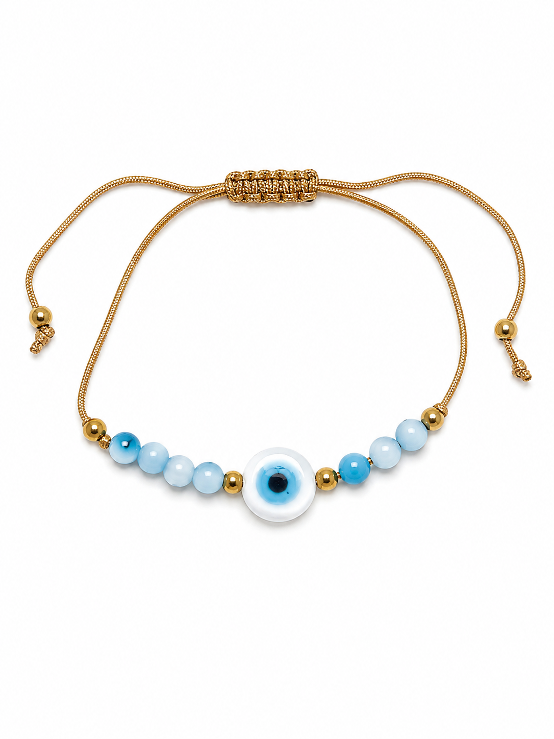 Pulserita Ojo Beige y Azul Adjustable