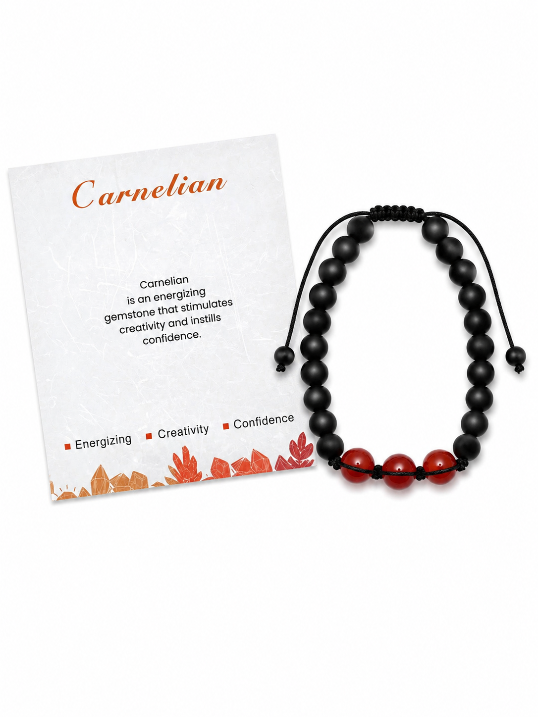 🔥 Pulsera de Cornalina – Energía, Creatividad y Confianza