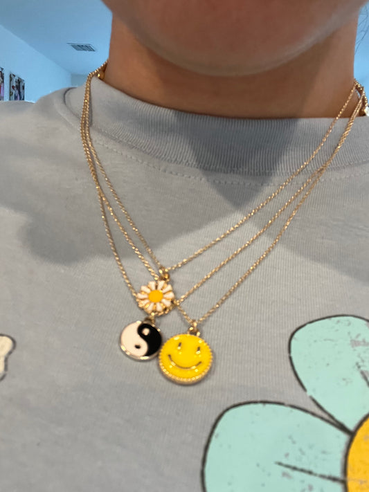 3 set Necklaces 3 different charms.