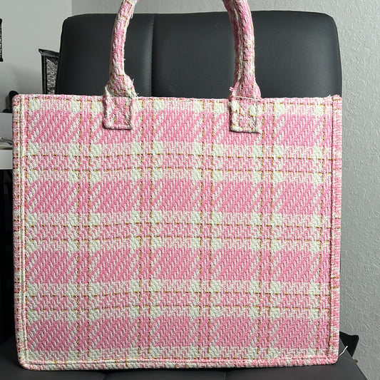 Large pink tote Bag