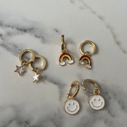 3 piece set Earrings hoops