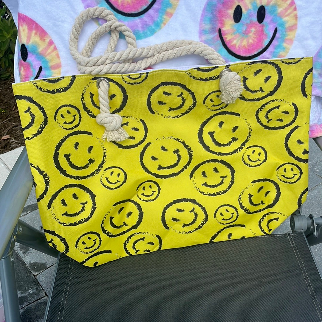 Smiley Face Beach Bag