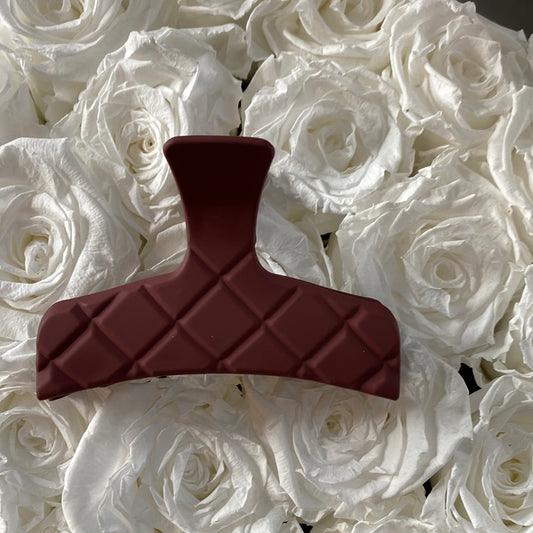 Matte brick red Hair claw