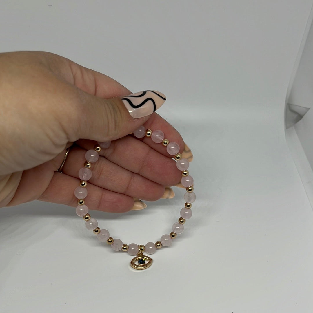 Pink Evil Eye Bracelet