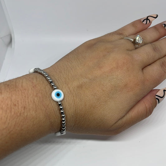 Evil Eye Silver Bracelet