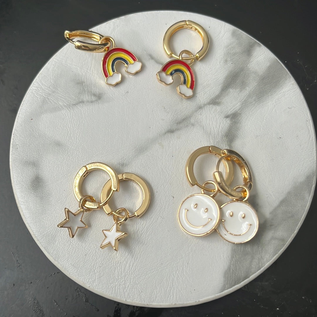 3 piece set Earrings hoops